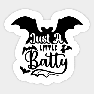 halloween design just little batly text art Sticker